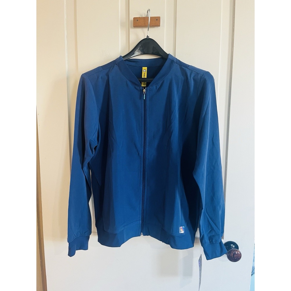 Wonderwink Blue Zip Up Activewear Jacket Top Women's Size Small Scrubs Aero NWT